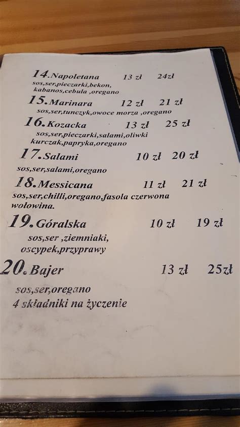 oberża swojskie jadło menu|Oberża